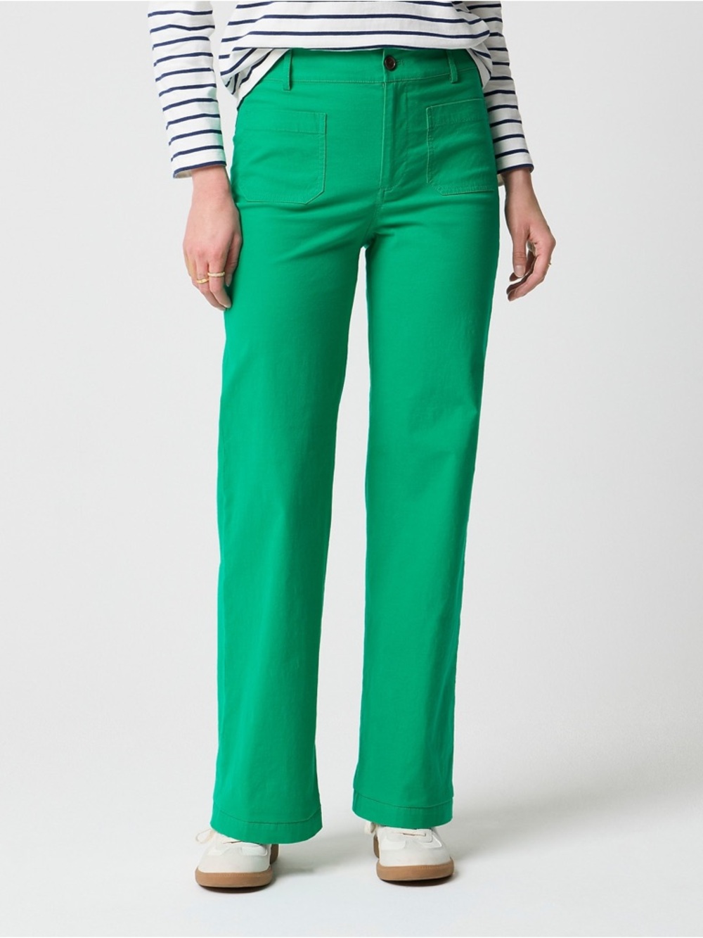 J. Crew Factory Bright Green Wide-Leg Pants